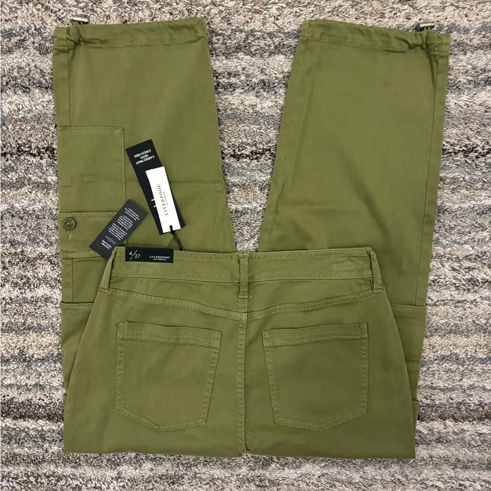 Liverpool Cargo Pant With Cinch Hem Sz 4/27 NWT | Liverpool Cropped Cargo Pants- - Picture 10 of 14